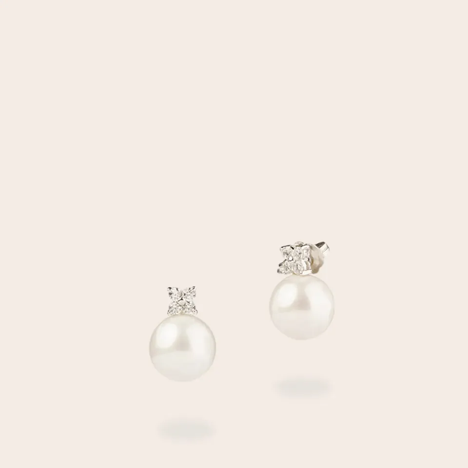 Ultima Edizione Quadrifoglio boucles trèfle perle 12 mm
