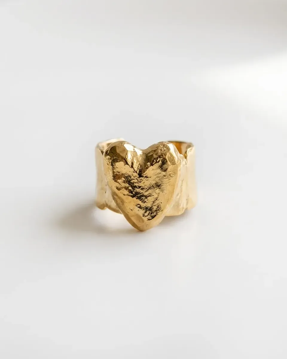 Elise Tsikis Egra bague coeur réglable or jaune