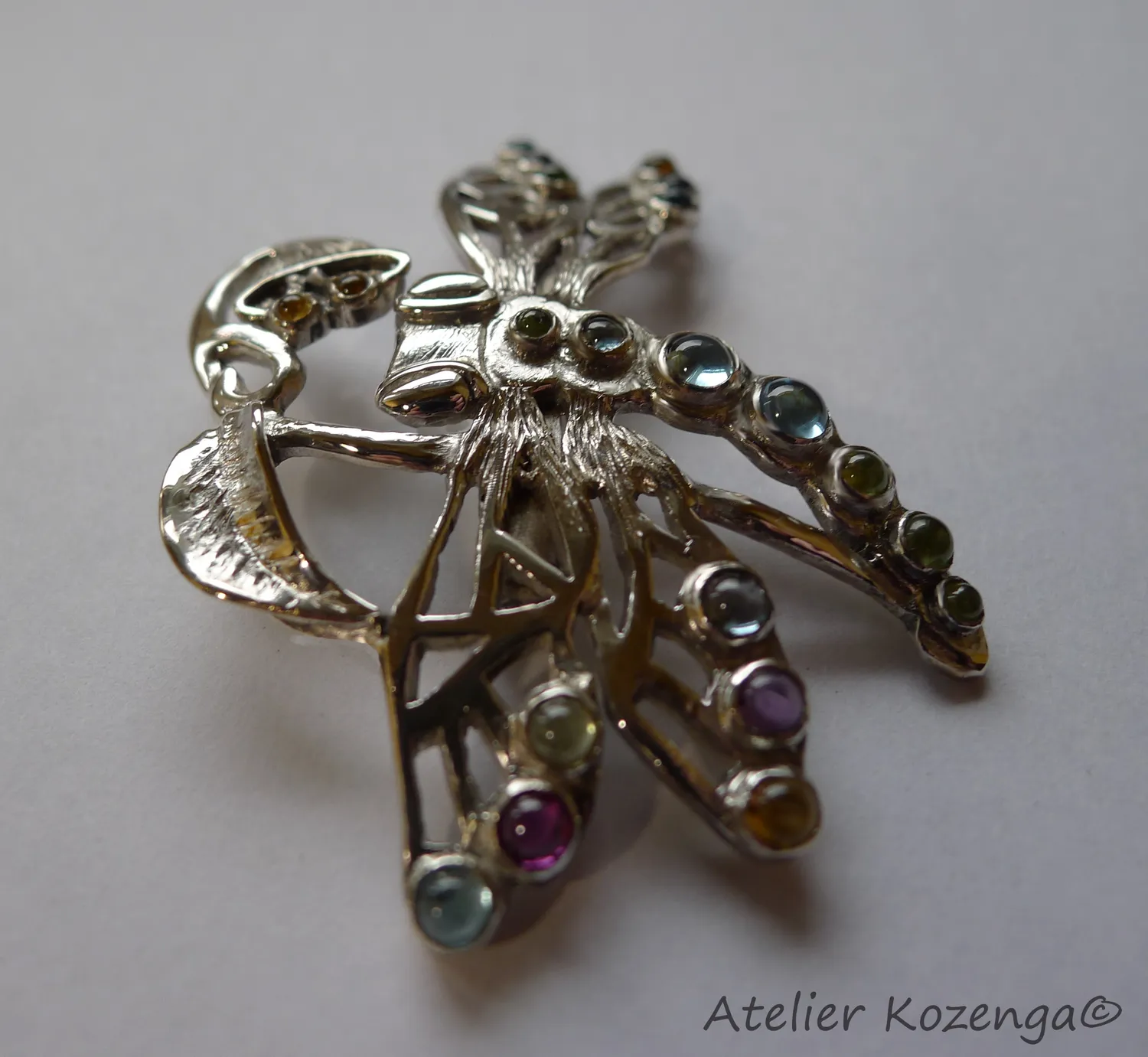 L'Atelier Kozenga Libellule broche argent 950