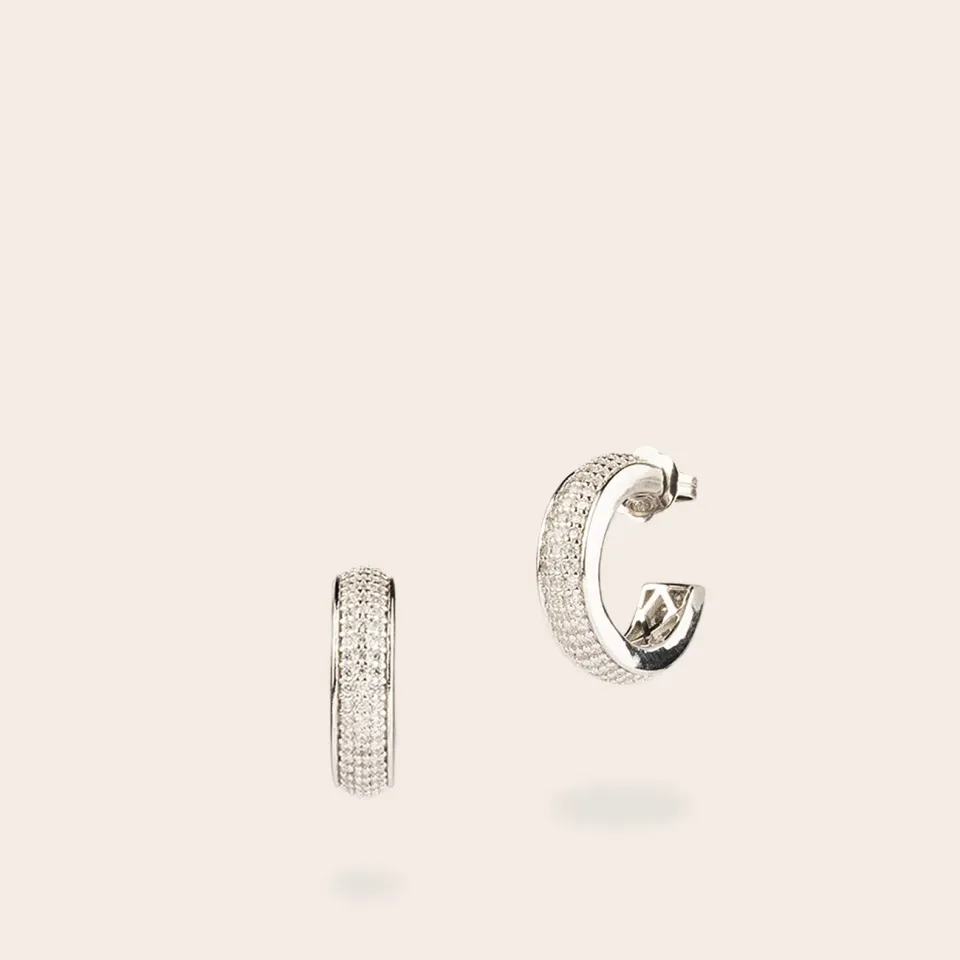 Ultima Edizione boucles créoles pavé taille brillant