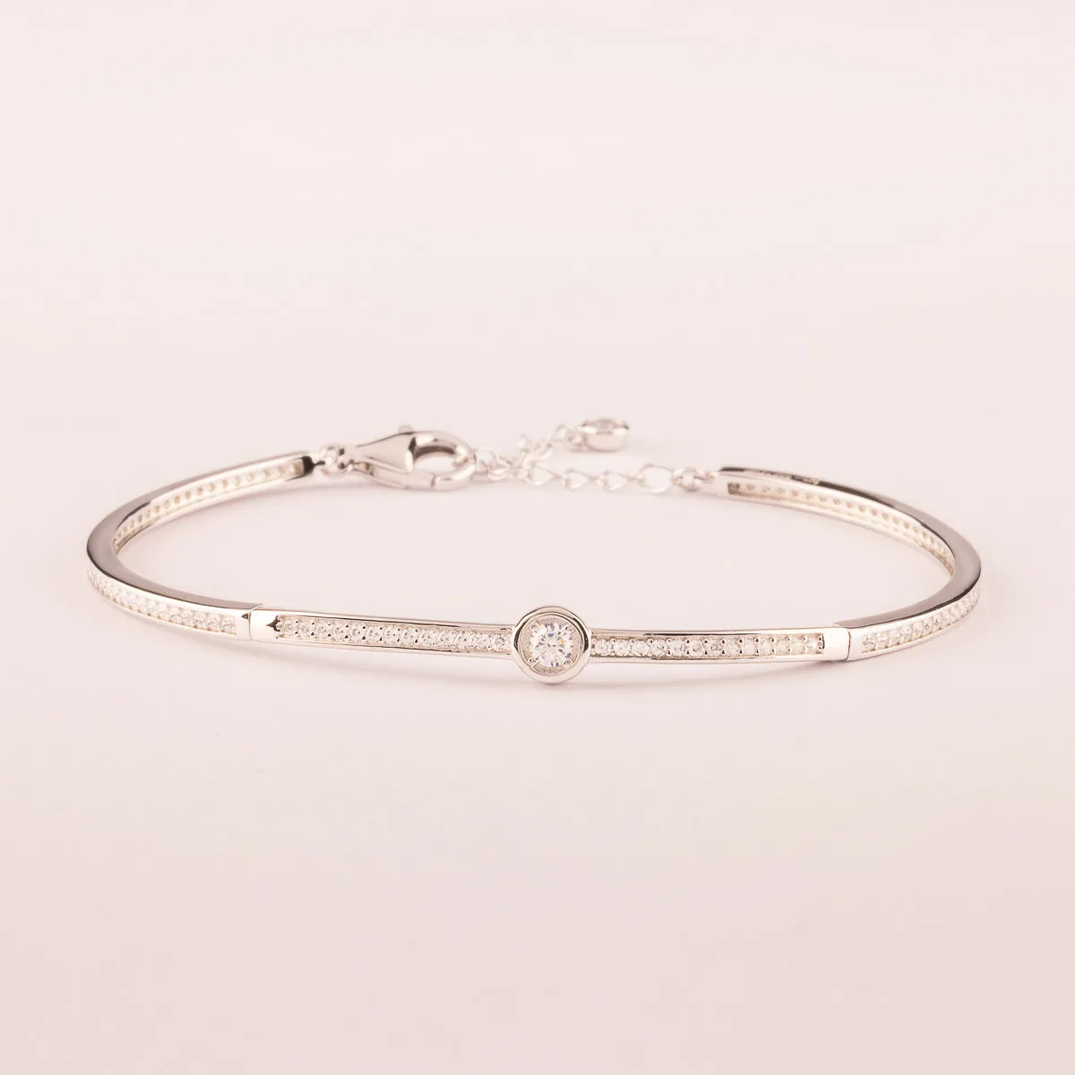 ULTIMA EDIZIONE bracelet semi-rigide tige zircons doré