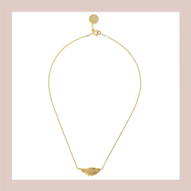 Lorella Tamberi Artemis Wing collier court zircons doré