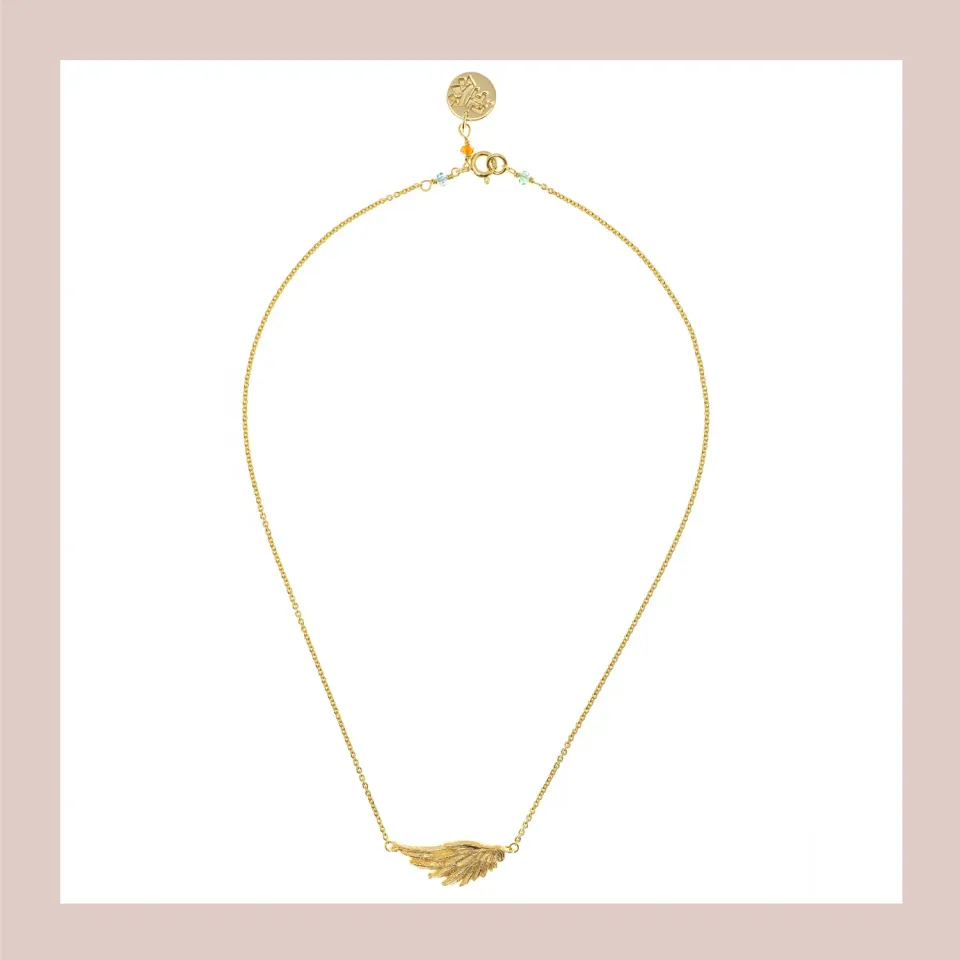 Lorella Tamberi Artemis Wing collier court zircons doré