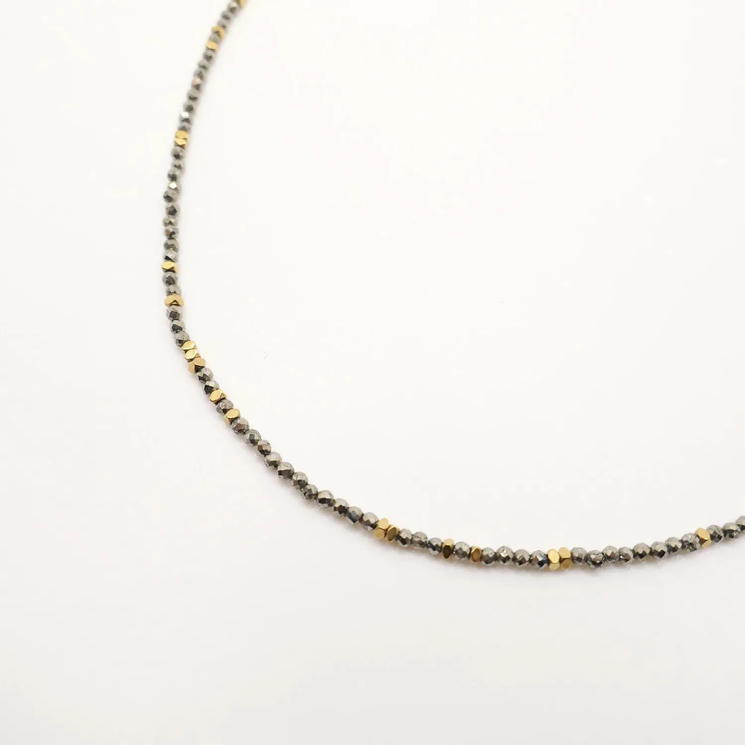 Cloralys Marthe collier pyrite hématite 41 cm
