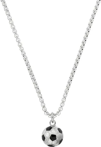 s.Oliver 2038011 collier acier football garçon 40+3 cm