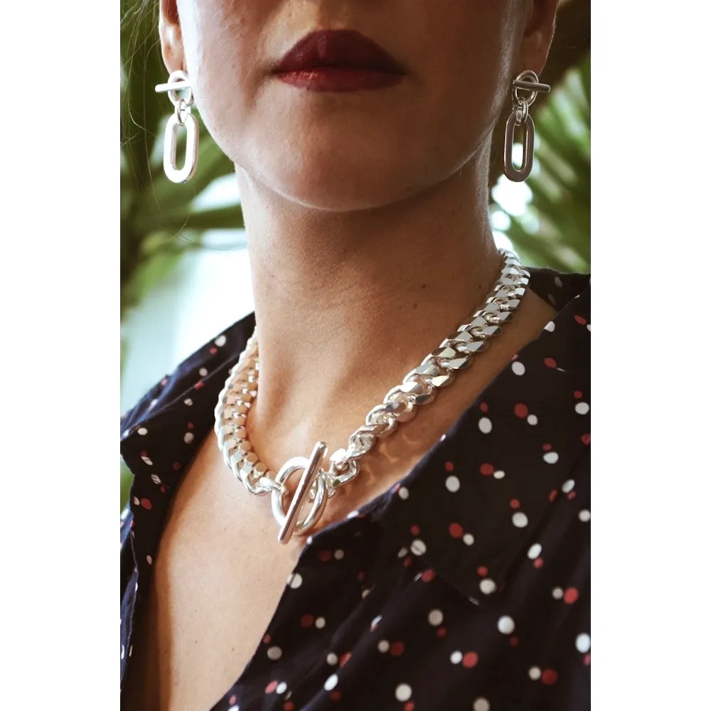Secret de Cuir N°1228 collier gourmette GM 45,5cm
