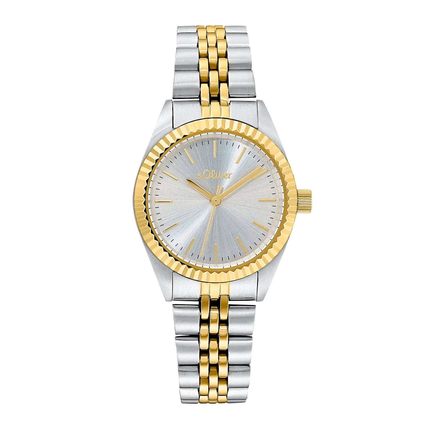s.Oliver montre femme acier rosé cadran noir