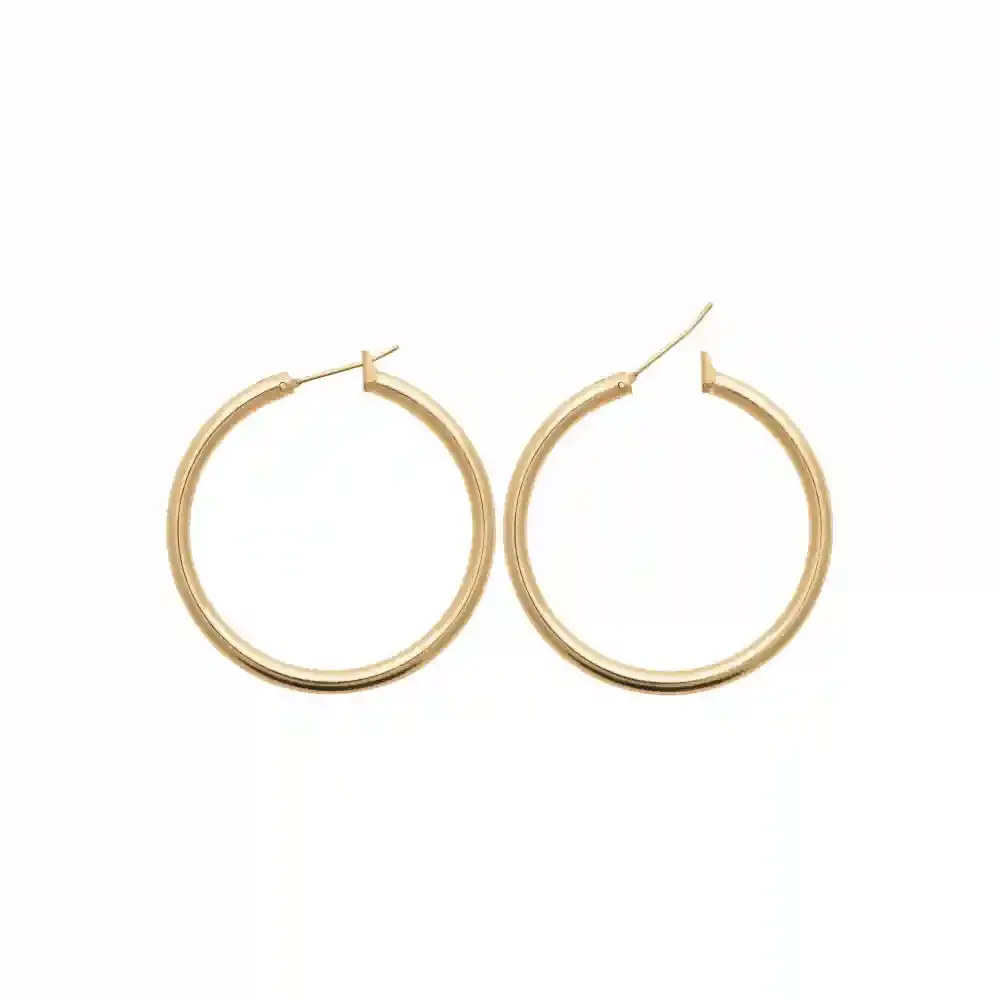 Oriana France Créoles 40 mm boucles d'oreilles plaqué or