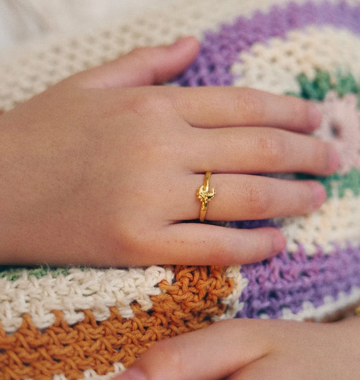 Elise Tsikis Celeste bague dorée femme ajustable
