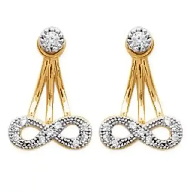 Oriana France boucles infini plaqué or lobe