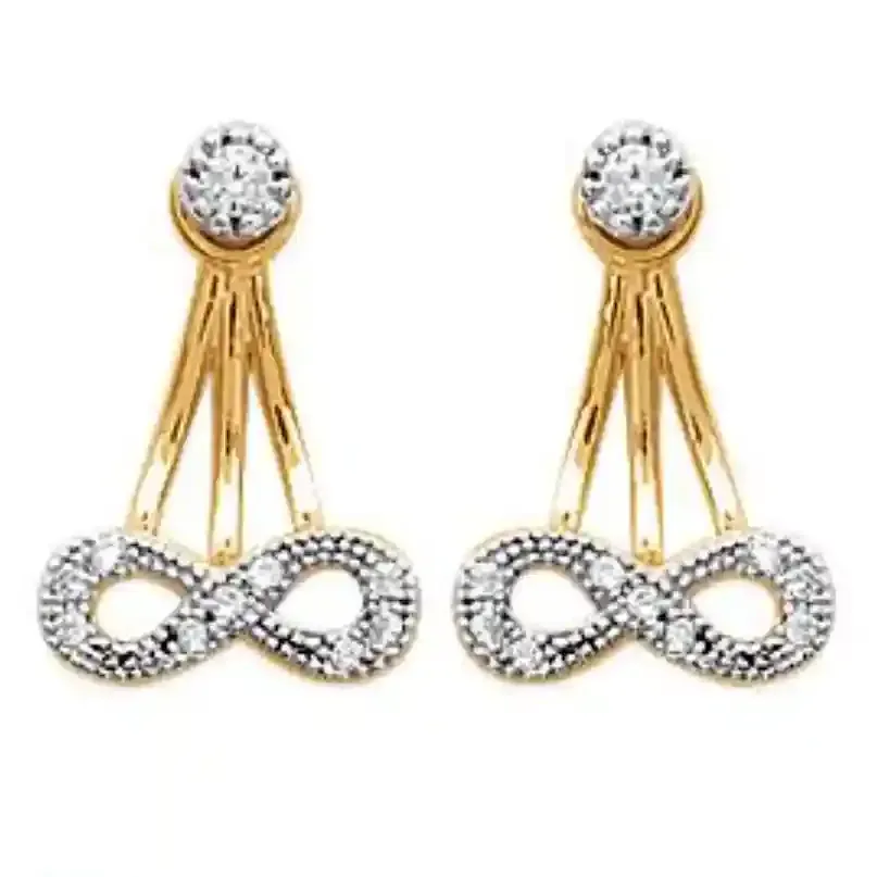 Oriana France boucles infini plaqué or lobe