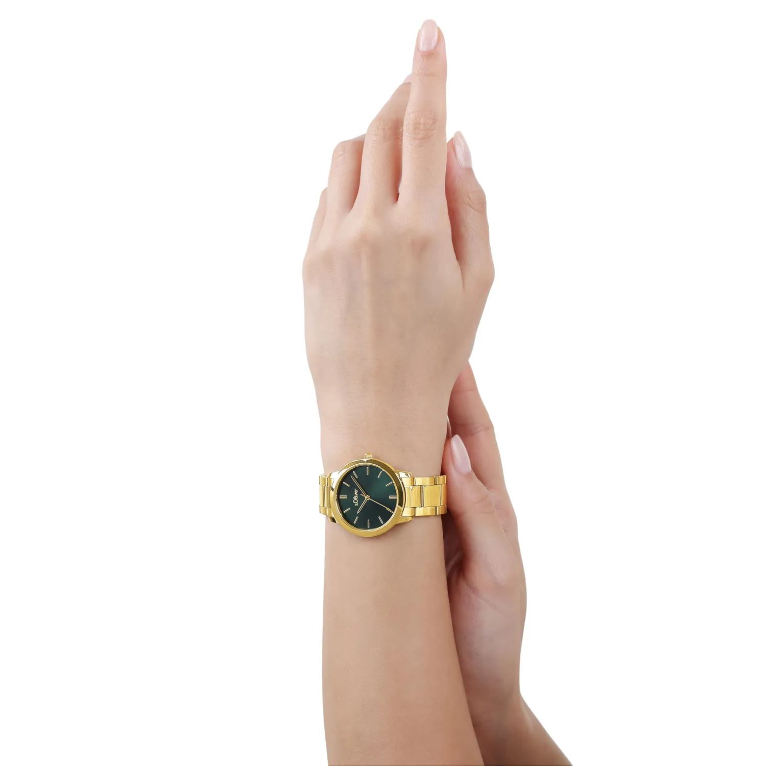 s.Oliver montre femme acier quartz doré Gold