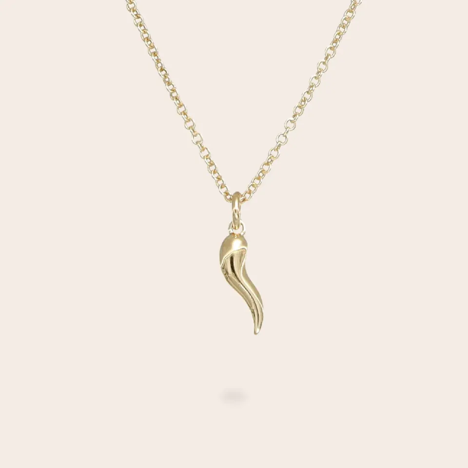 Ultima Edizione Lucky Horn Small collier corne lisse