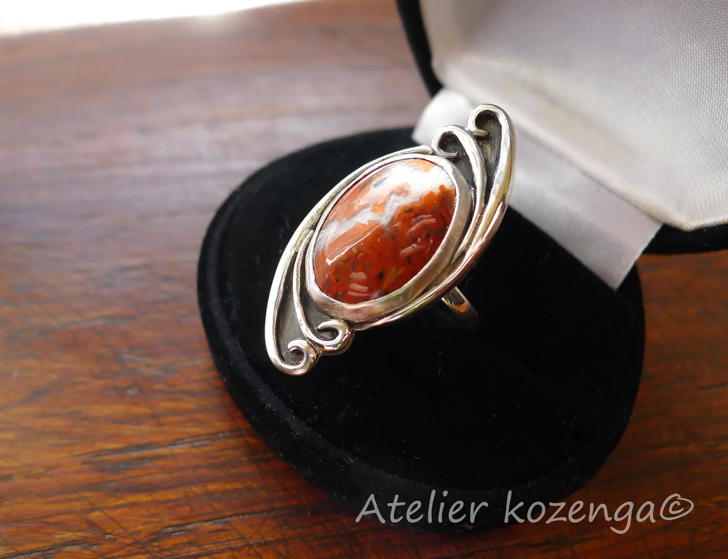 L'Atelier Kozenga Jaspe bague argent pierre naturelle