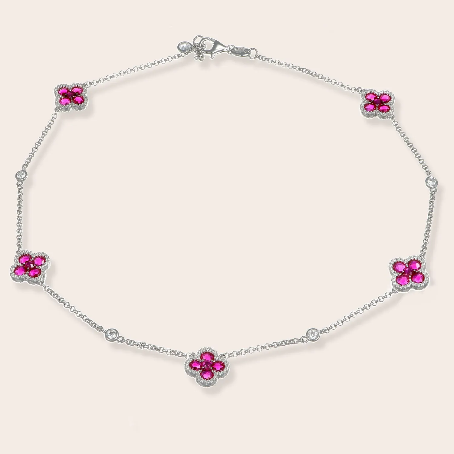 ULTIMA EDIZIONE Flower collier 42 cm mono couleur