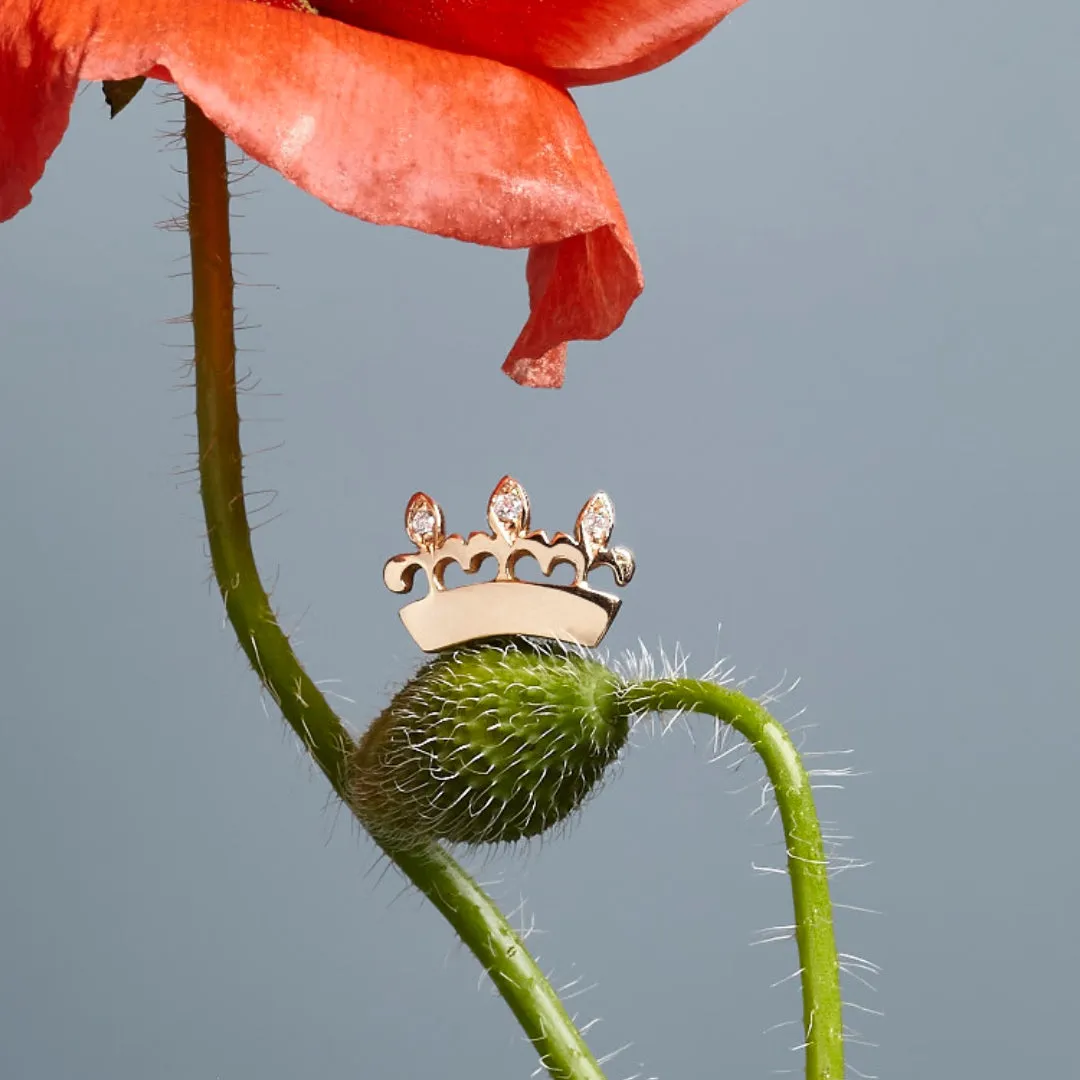 Lorella Tamberi Canal Bee Queen Crown boucles d'oreilles diamants