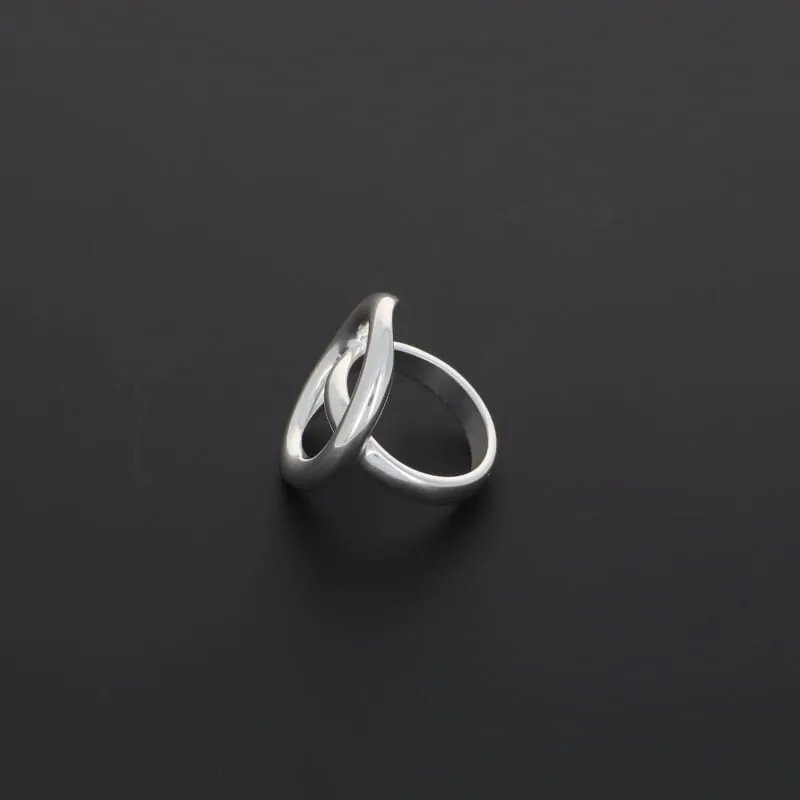 Secret de Cuir N°1200 bague cercle plaqué argent simple