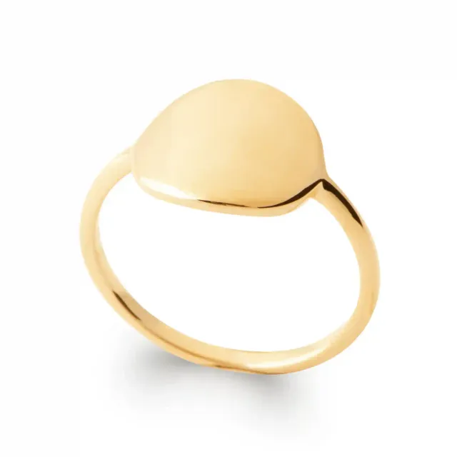 Oriana France pastille bague plaqué or