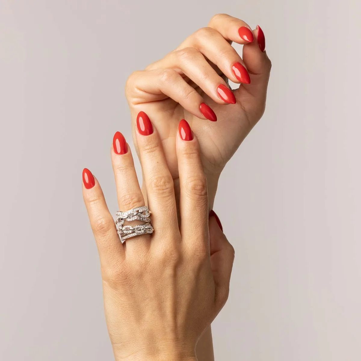 Ultima Edizione fascia chaîne bague maille entrelacée