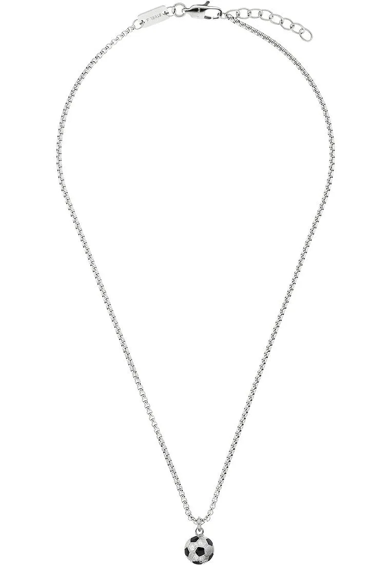 s.Oliver 2038011 collier acier football garçon 40+3 cm