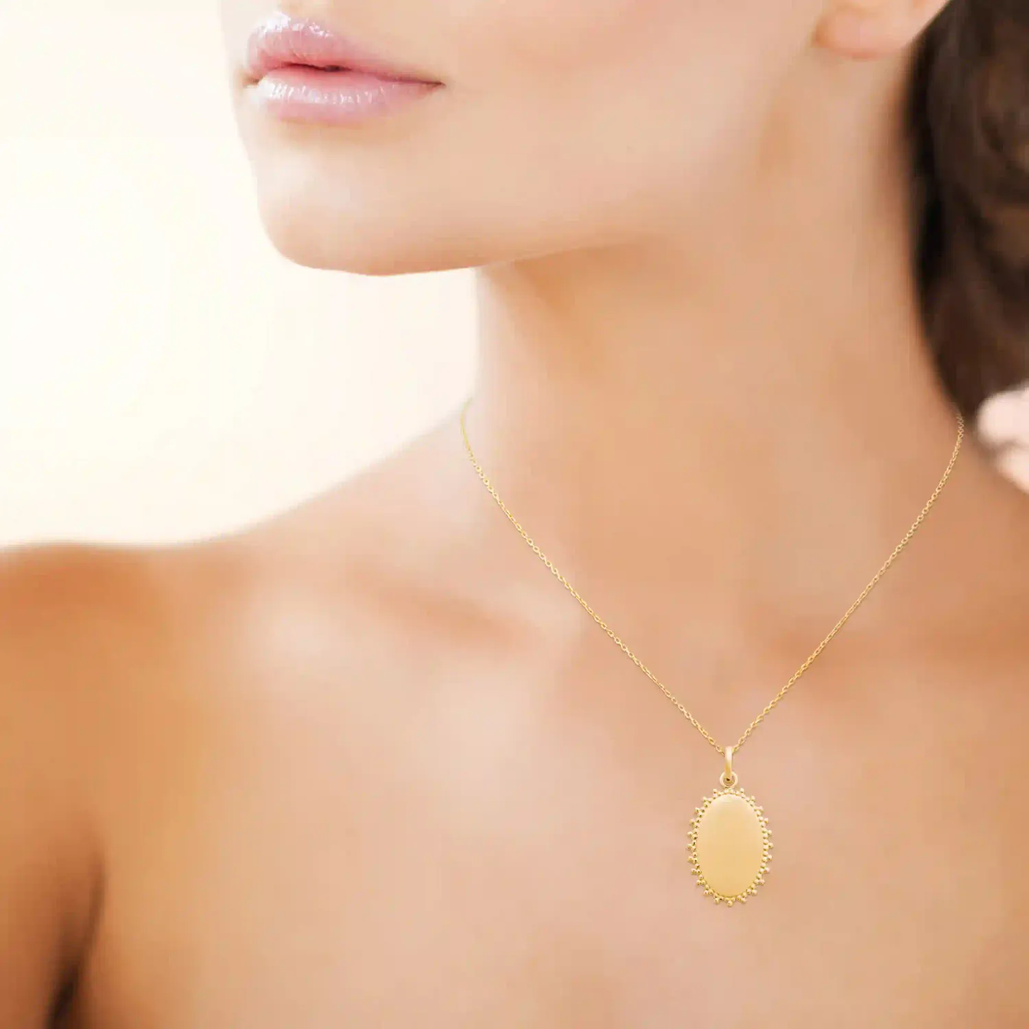 Oriana France pendentif losange soleil plaqué or