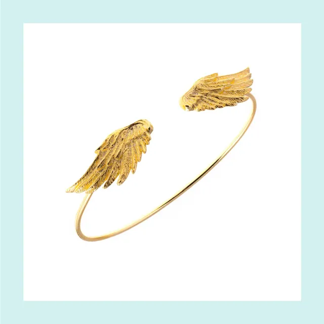Lorella Tamberi Canal Artemis bracelet jonc ailes doré ouvert