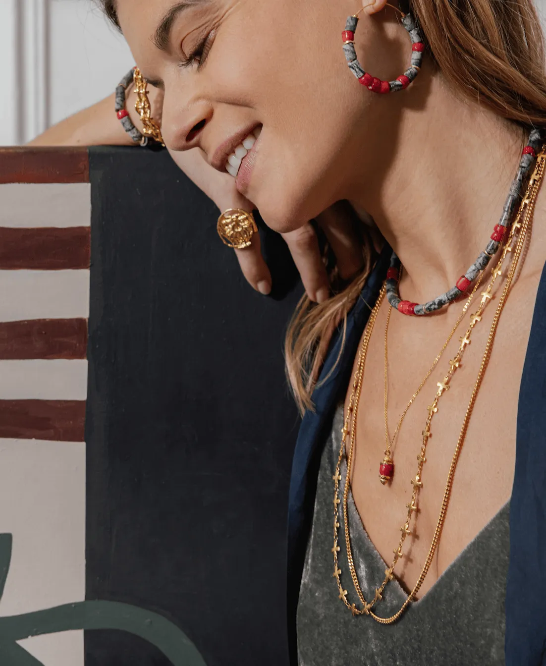 Elise Tsikis Eleftheria Mycene collier perles naturelles
