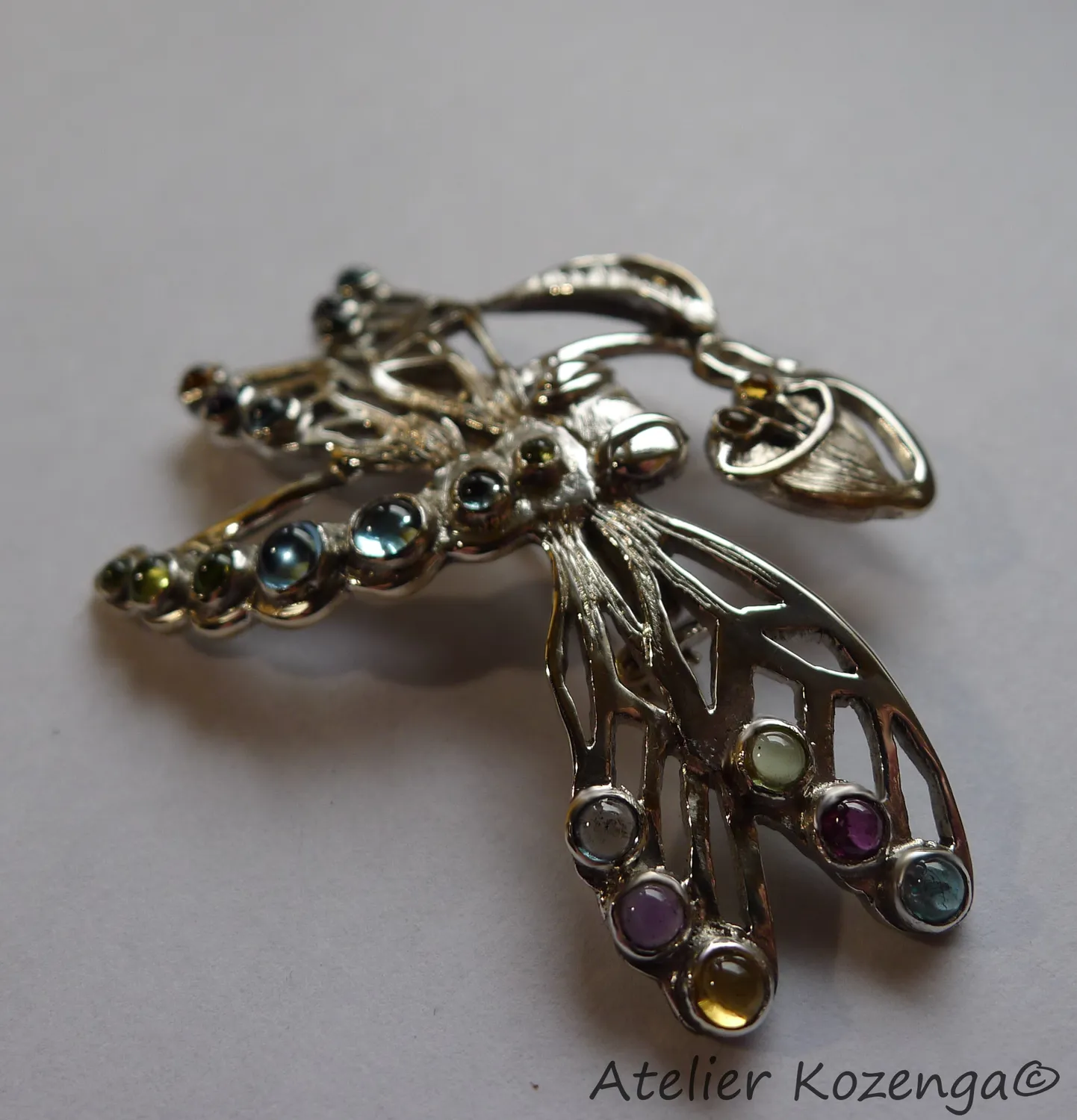 L'Atelier Kozenga Libellule broche argent 950