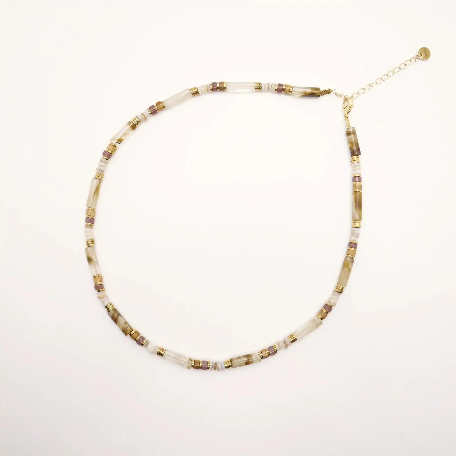 Cloralys Alma collier pierres watermelon 40 cm