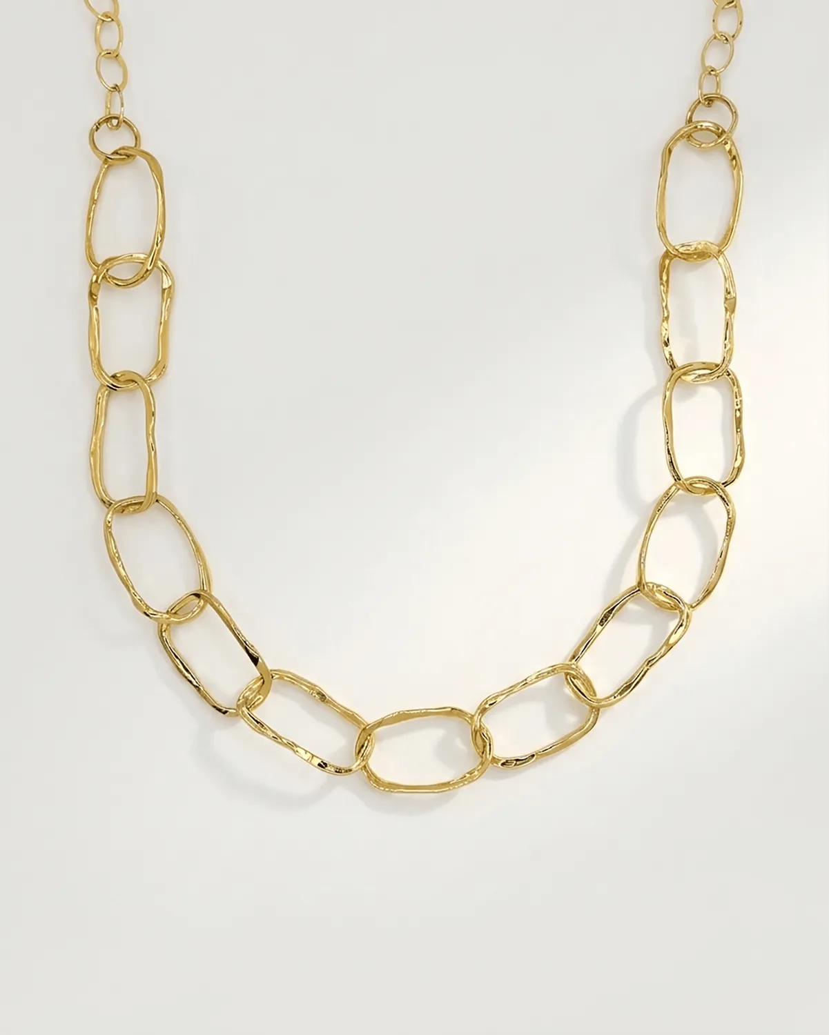 Elise Tsikis Epure collier Pia mailles or jaune 36 cm