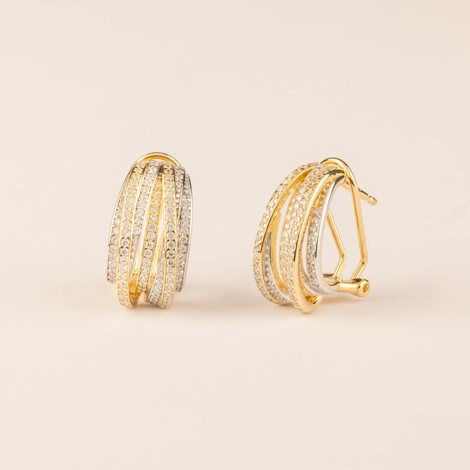 Ultima Edizione Multi Filo boucle multi rangs zircons blancs