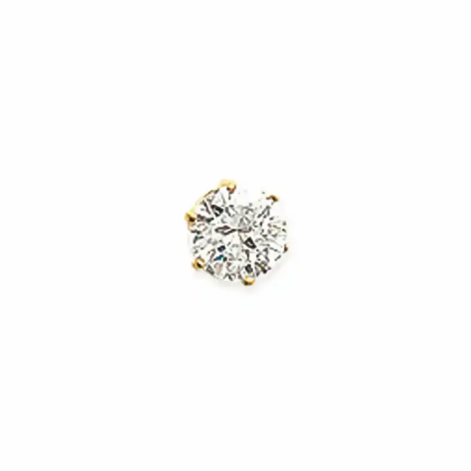 Oriana France puces zircon plaqué or boucles d’oreilles 6 griffes