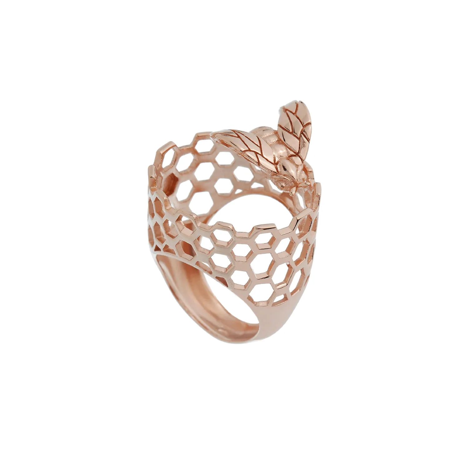 Lorella Tamberi Canal Bee Queen ruche bague or rose abeille