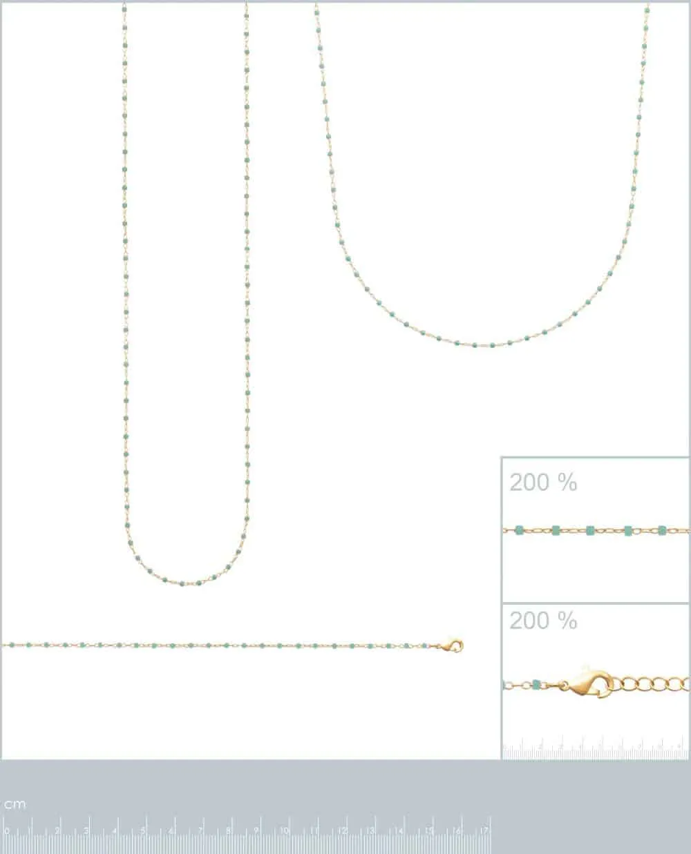 Oriana France bracelet perles miyuki turquoises plaqué or