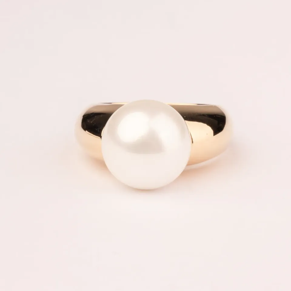 Ultima Edizione Perla bague argentee perle coquillage