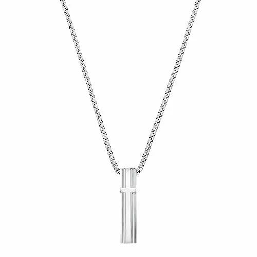 s.Oliver 2031524 collier homme acier croix 50+5 cm