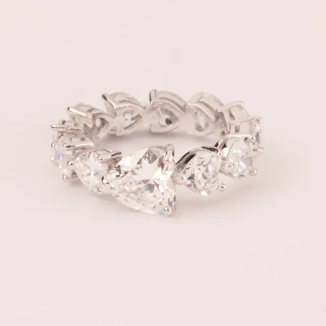 Ultima Edizione alliance tour complet bague cœurs blancs