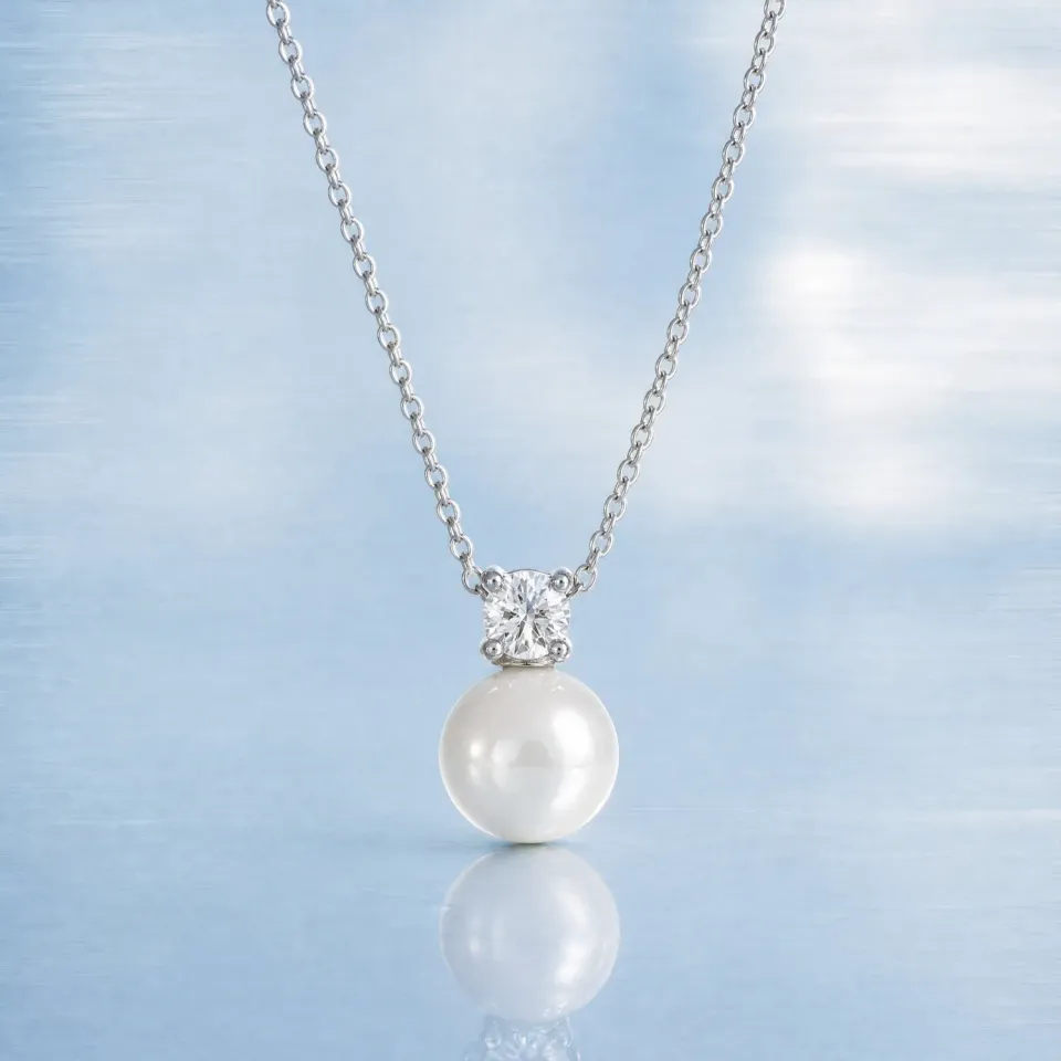 ULTIMA EDIZIONE Perla pendentif solitaire perle zircone