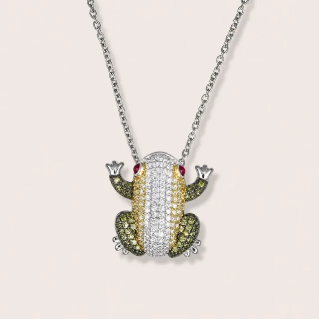 Ultima Edizione Ranocchia collier grenouille multicolore