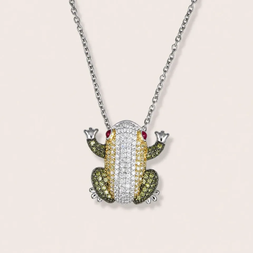 Ultima Edizione Ranocchia collier grenouille multicolore