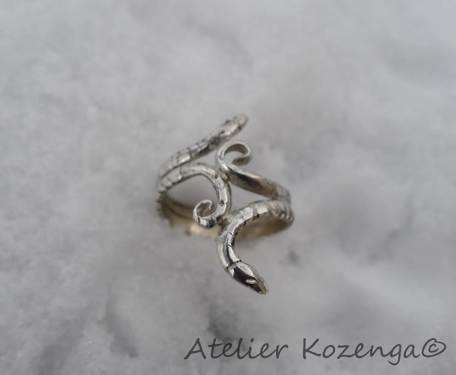L'Atelier Kozenga Serpent bague argent massif 950