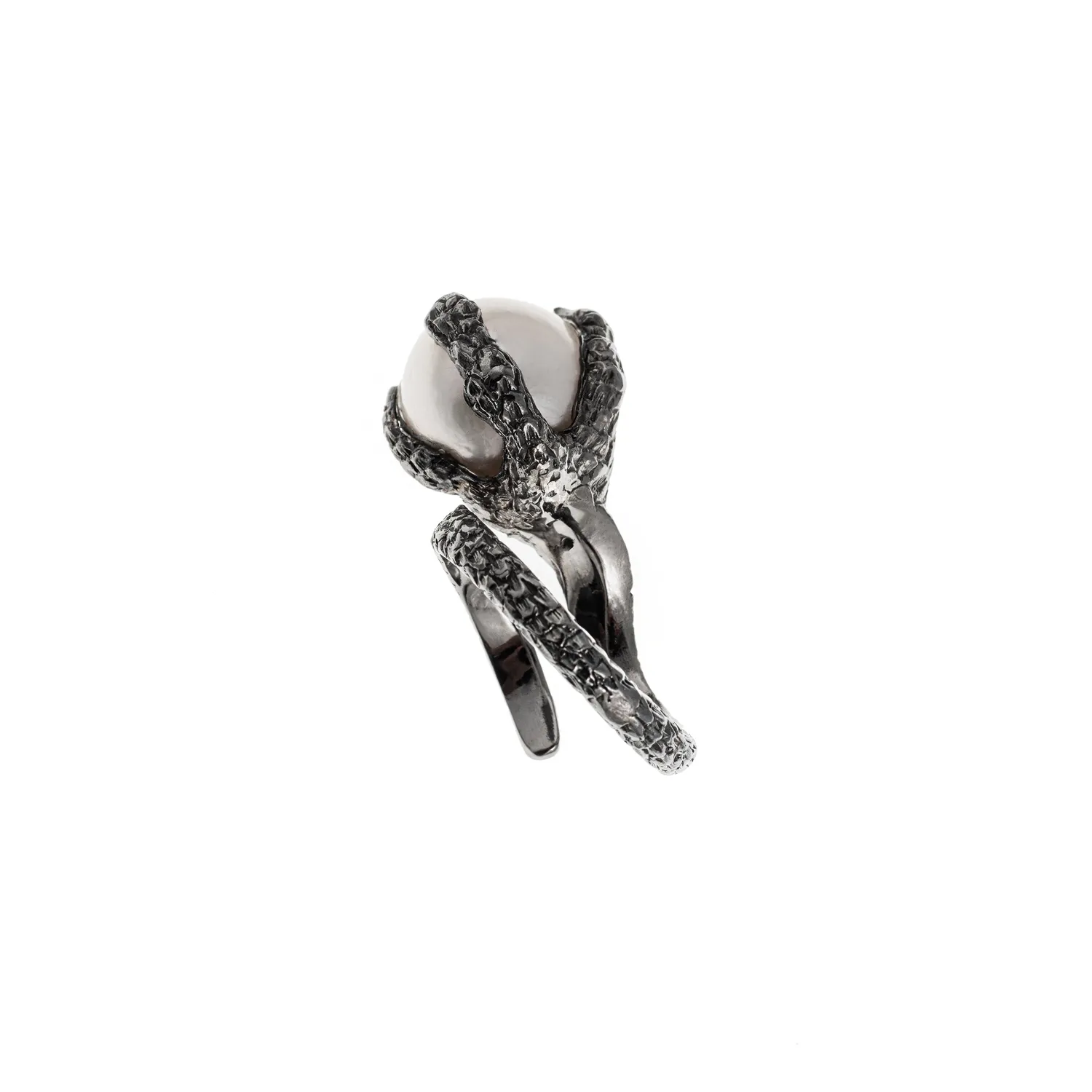 Lorella Tamberi Canal Artemis Talon bague perle taille 12 argent