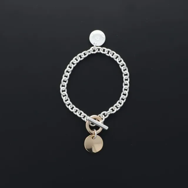 Secret de Cuir N°1621 bracelet forçat pastille bicolore