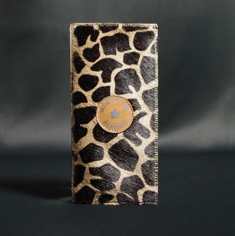 Secret de Cuir Etui girafe cuir 9x19cm lunettes