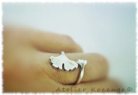 L'Atelier Kozenga Ginko bague argent massif 950