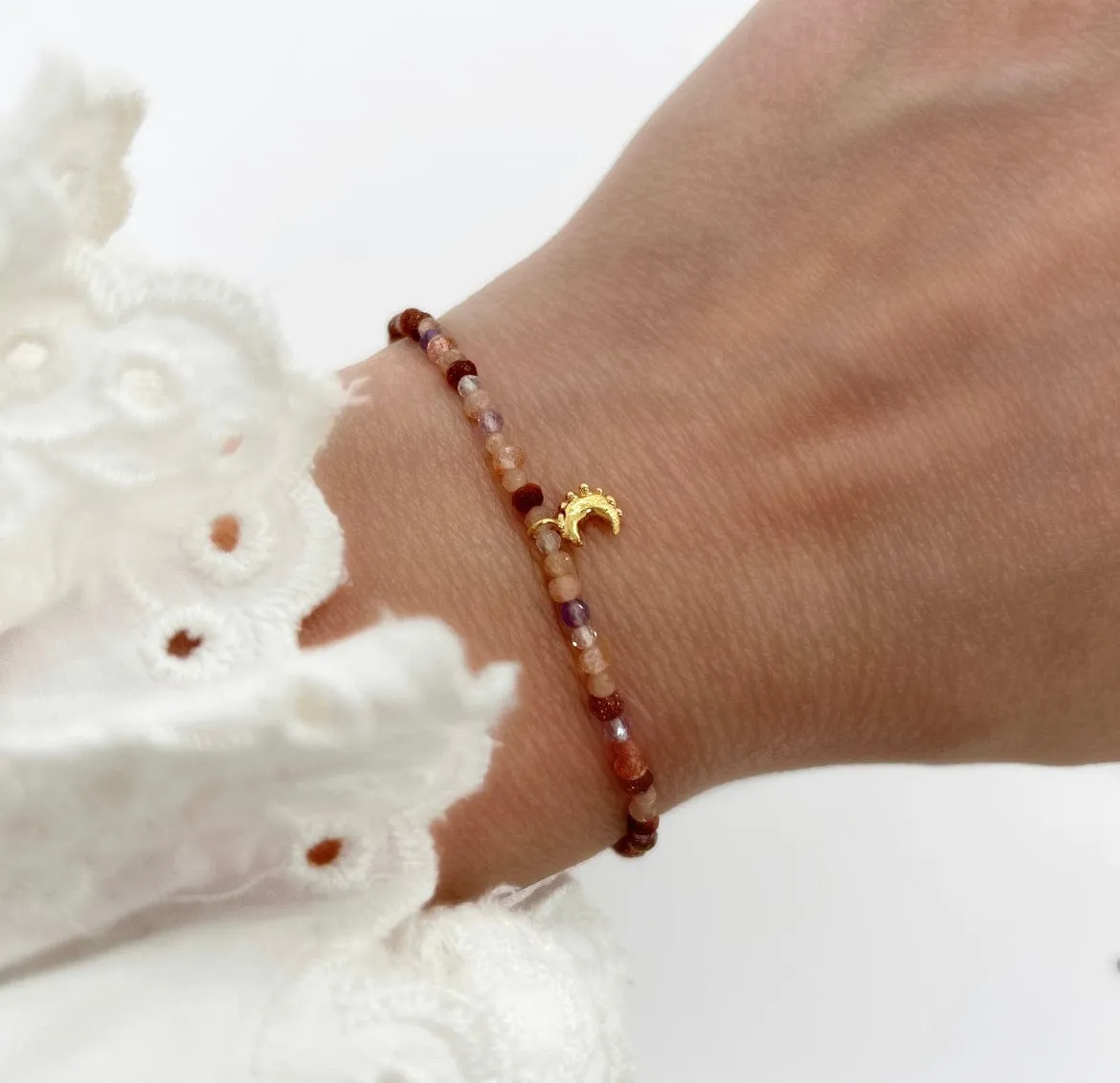 Elise Tsikis Salomé bracelet lune bleu femme