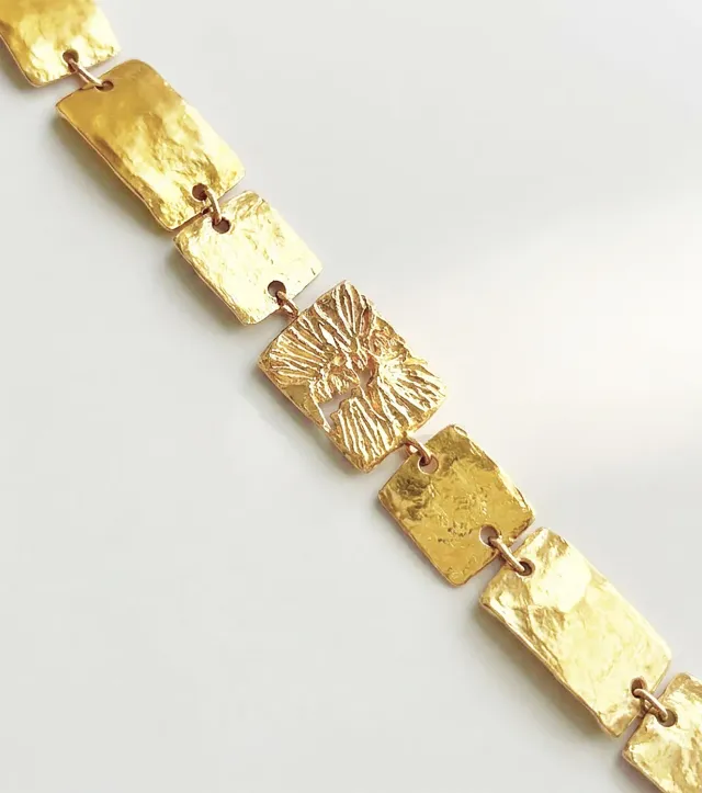 Elise Tsikis Masias bracelet or martelé 13 cm