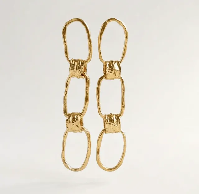 Elise Tsikis Ambaji boucles pendantes 7,8 cm