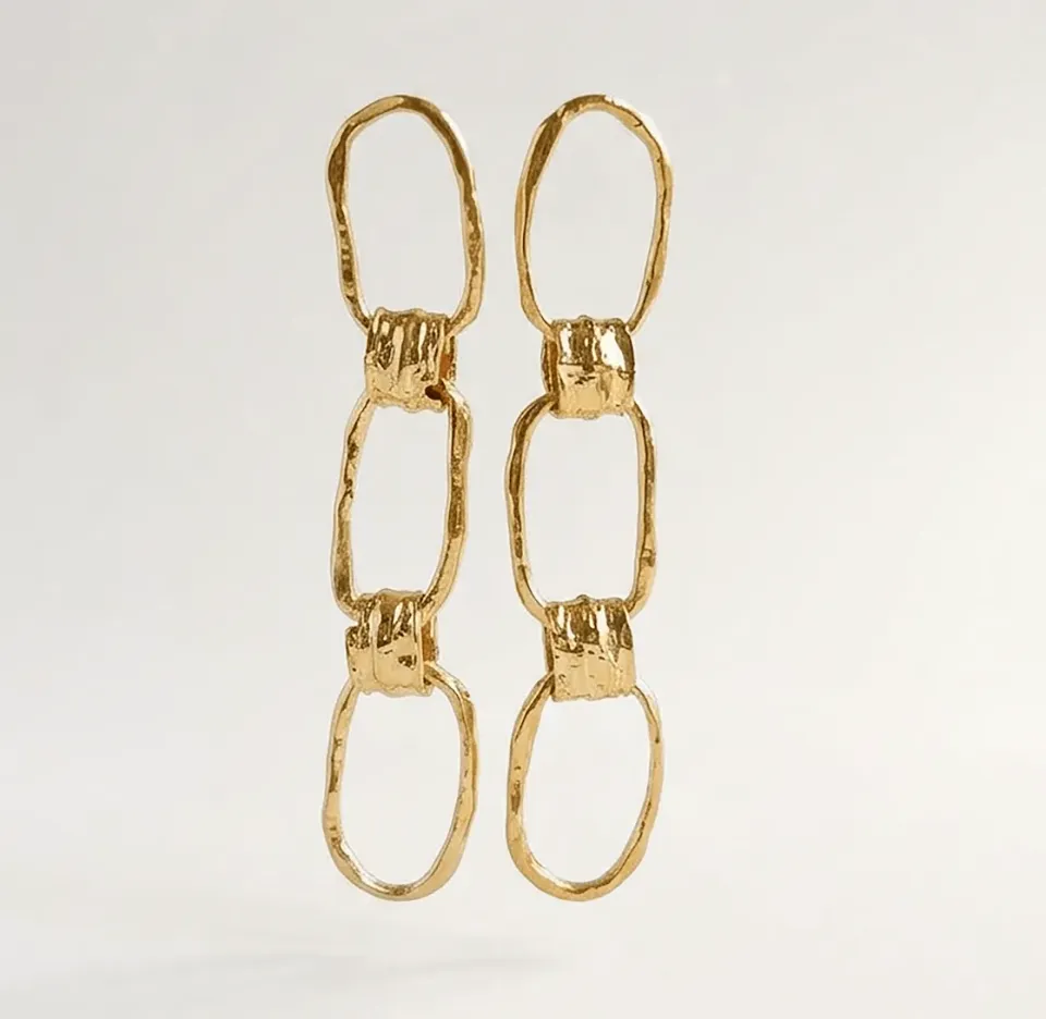 Elise Tsikis Ambaji boucles pendantes 7,8 cm