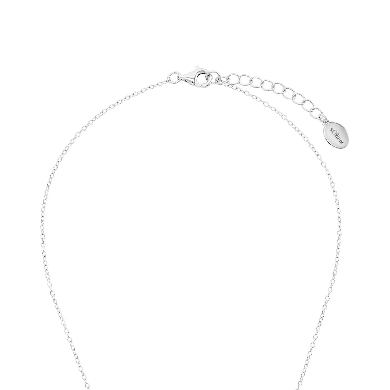 s.Oliver Collier enfant argent 925 ange zircone 37+3 cm